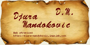 Đura Mandoković vizit kartica